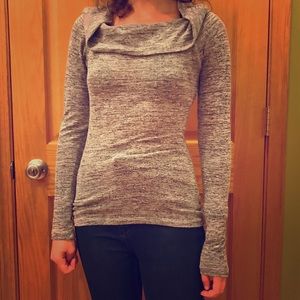 Gray cowl neck sweater